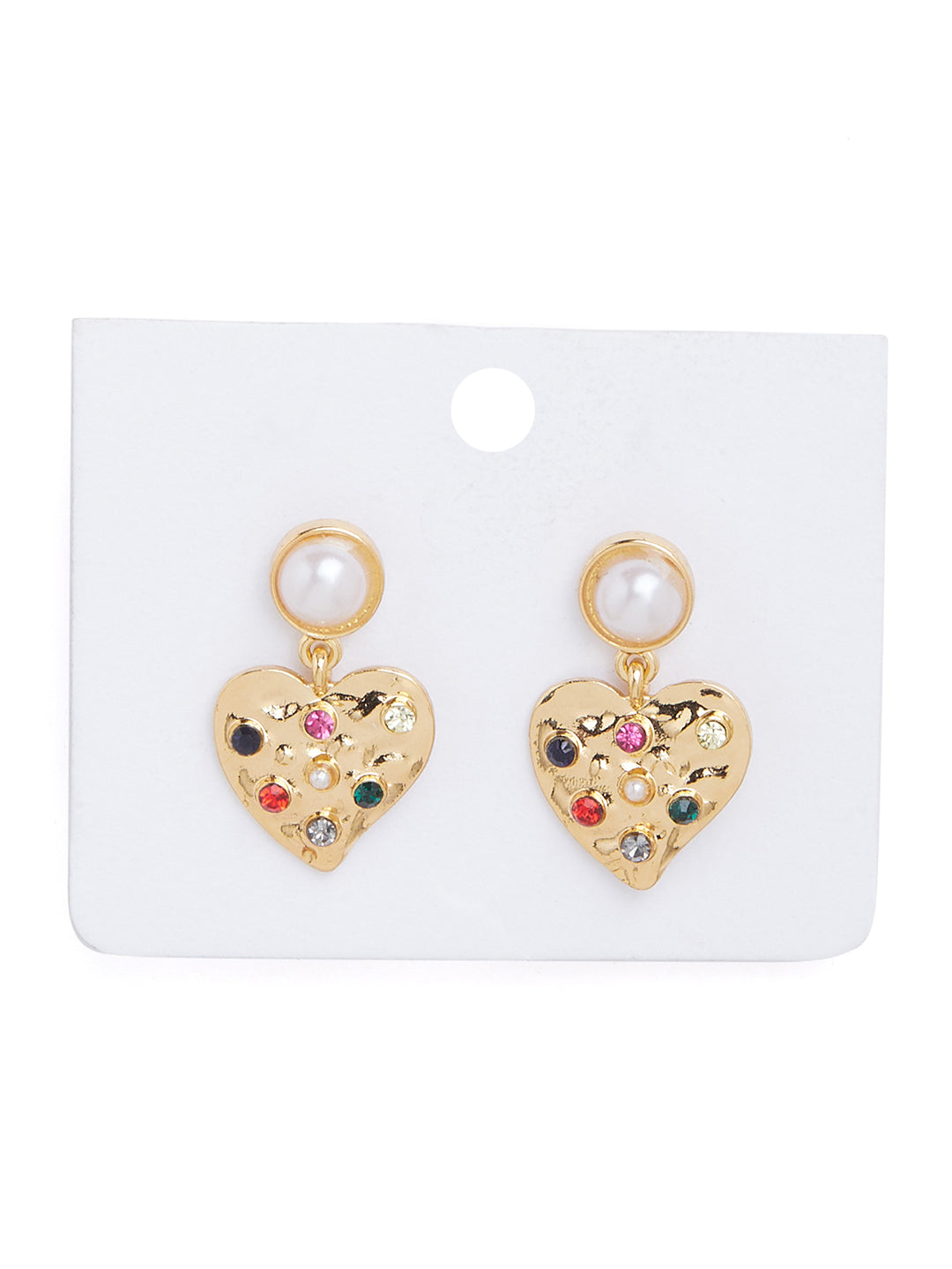 Jewelled Heart Earrings